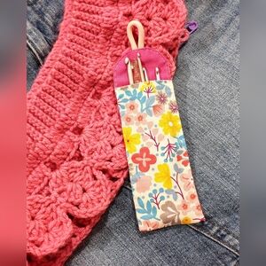 Colorful Fabric Crochet Hooks Holder Pen Holder